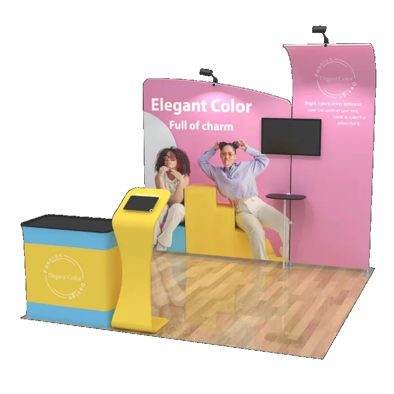 

Uniquely designed 3x3 booth 10 * 10ft trade fair booth