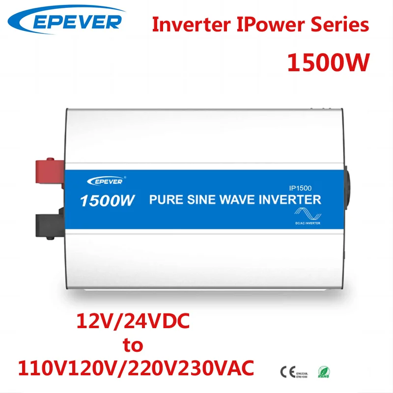 EPever 1500W Inverter a onda sinusoidale pura 12V/24V ingresso 110VAC 120VAC 220VAC 230VAC uscita 50HZ 60HZ convertitore ad alta efficienza IP1500