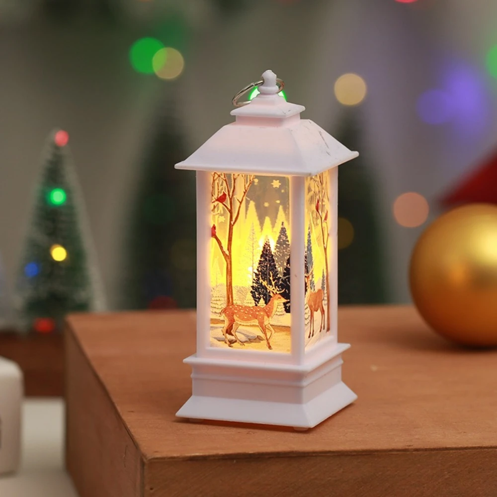 

Small Night Lamp Elderly Snowman Xmas Decoration Night Lamp Christmas Wind Lamp Candle Table Lamps Desktop Decorat New Year Gift