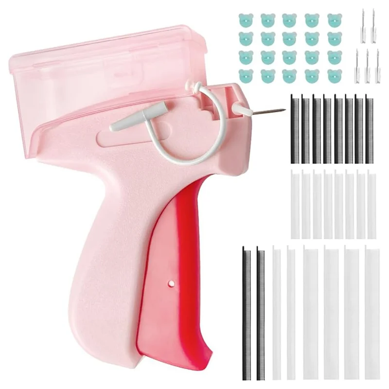 N08R Mini Stitch-Gun Kit, Quick Clothing Fixer With Needles & Fasteners & Buttons, Tagging-Gun For Clothing