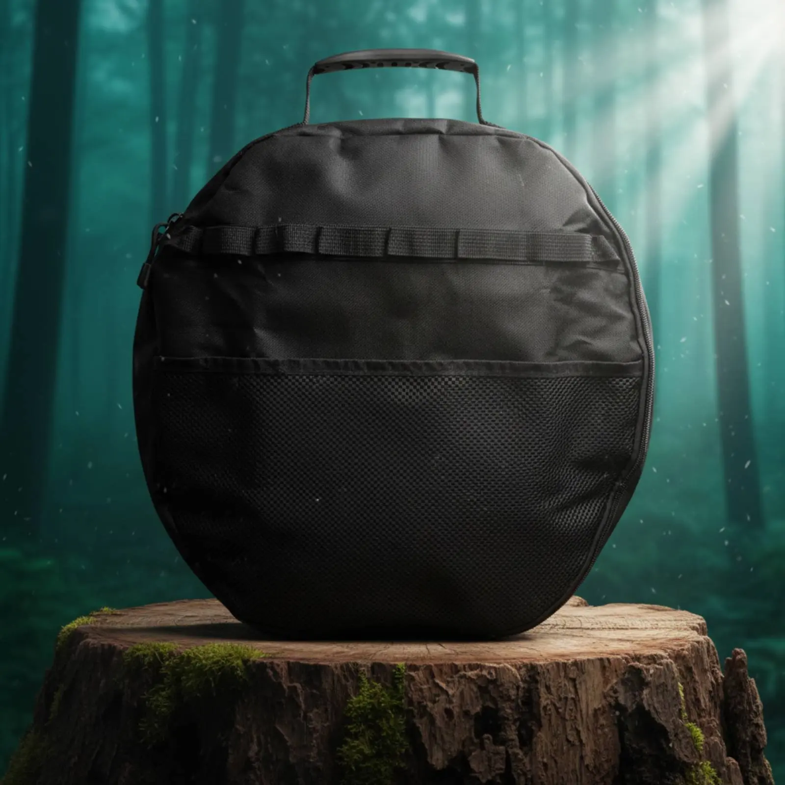 Bbq Pan Organizer Bag Thickened Round Pan Bag Grill Plate Carry Case Oxford Cloth Baking Tray Carry Case Portable for Camping