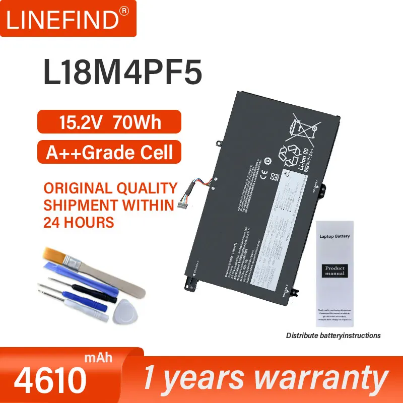 

Laptop Battery L18M4PF5 15.2V/70Wh/4610mAh L18L4PF0 L18L4PF4 For Lenovo AIR15-2019 S540-15IML/IWL S540-15IWL