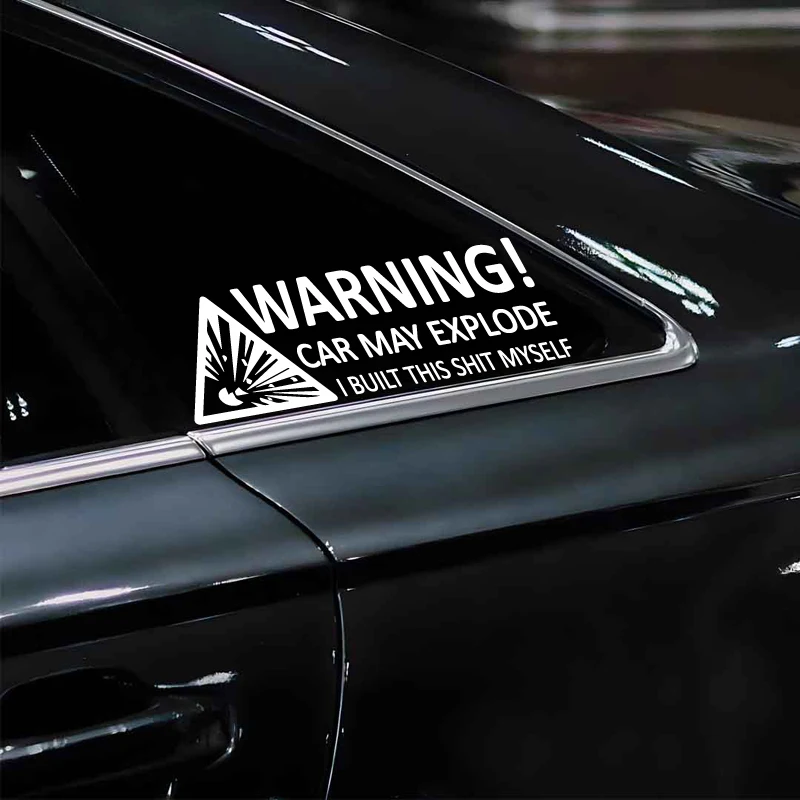 "تحذير! سيارة قد انفجار "ملصقات إبداعية ومضحكة، ملصق عالي الجودة للسيارات والشاحنات والدراجات النارية! لمظهر فريد من نوعه! #1