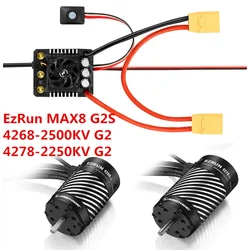 HOBBYWING EzRun MAX8 G2S 160A Brushless ESC 4268/4278 Motor For 1/8 1/10 RC Car Remote Control off-road Vehicle