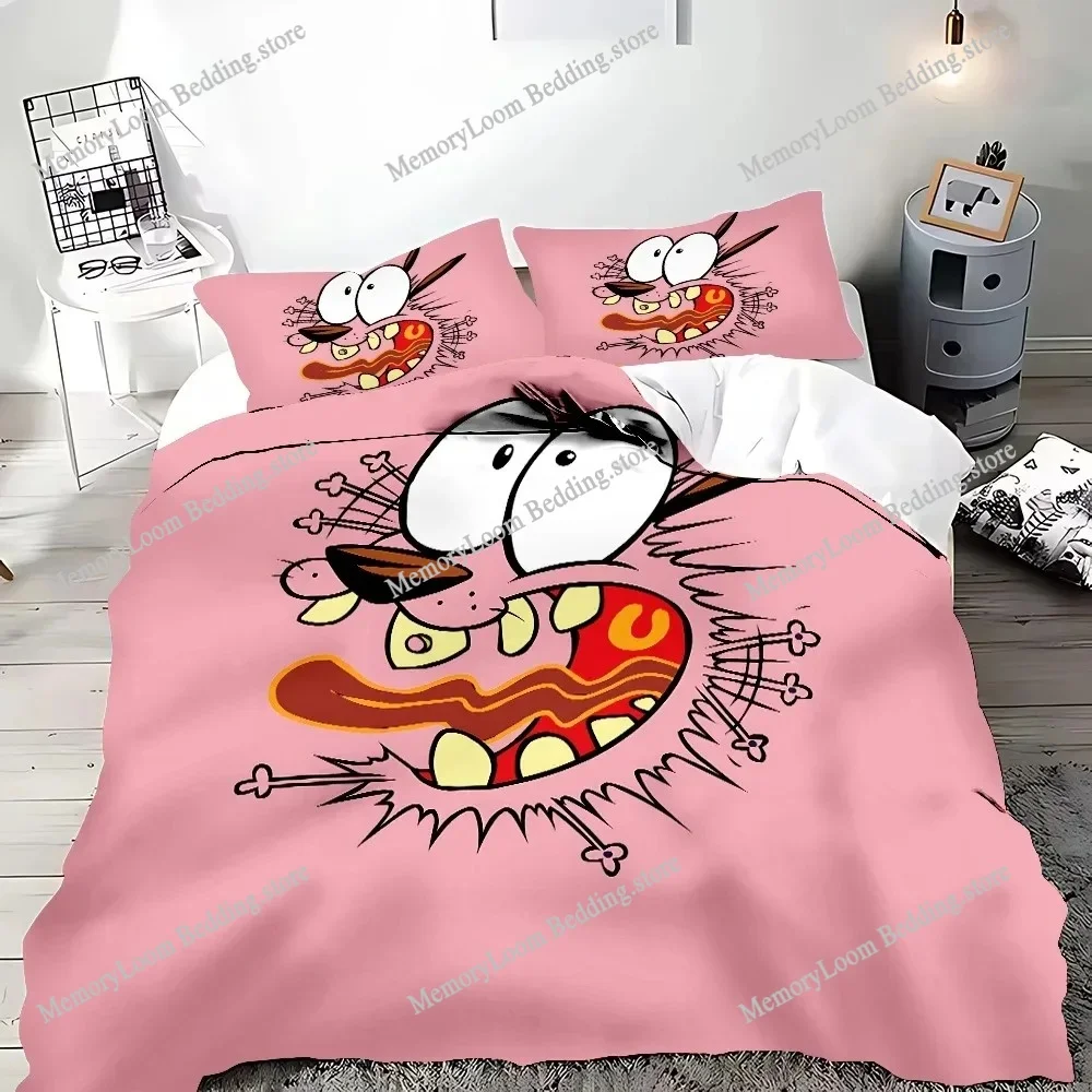 

Cartoon C-Courage The Cowardly Dog Duvet Cover Exquisite Digital Print Bedding Set Comforter Bed Youth Home Decor Children Gift