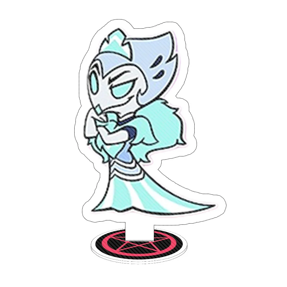 Para Helluva Boss Hazbin Hotel Andrealphus Blitzo Valentino Vox 15cm soporte acrílico bonito de dibujos animados adorno de escritorio regalo de Festival