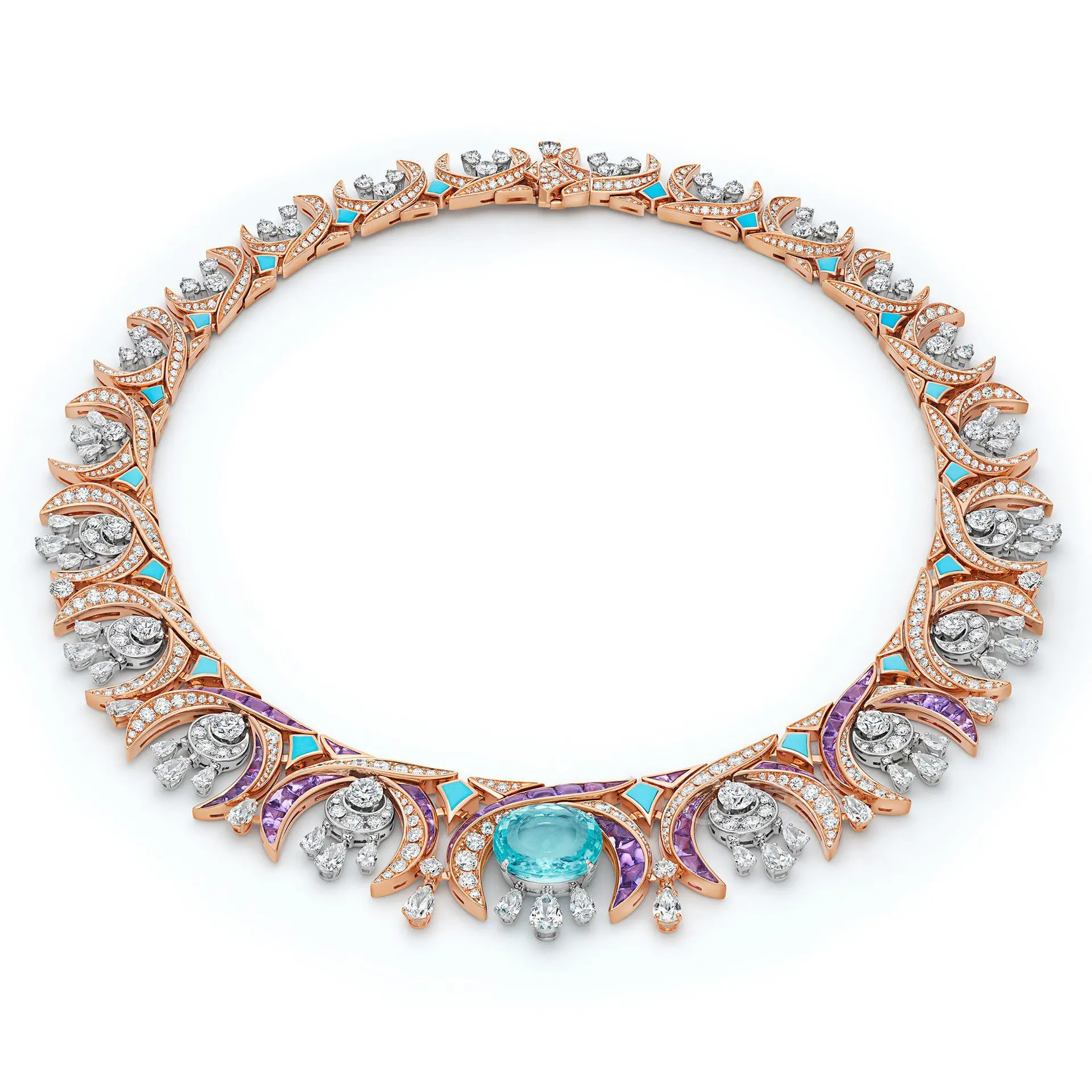 

Gorgeous Artificial Paraiba Tourmaline Necklace March Birthstone 925 Sterling Silver Fine Jewelry For Women's Valentines Gift