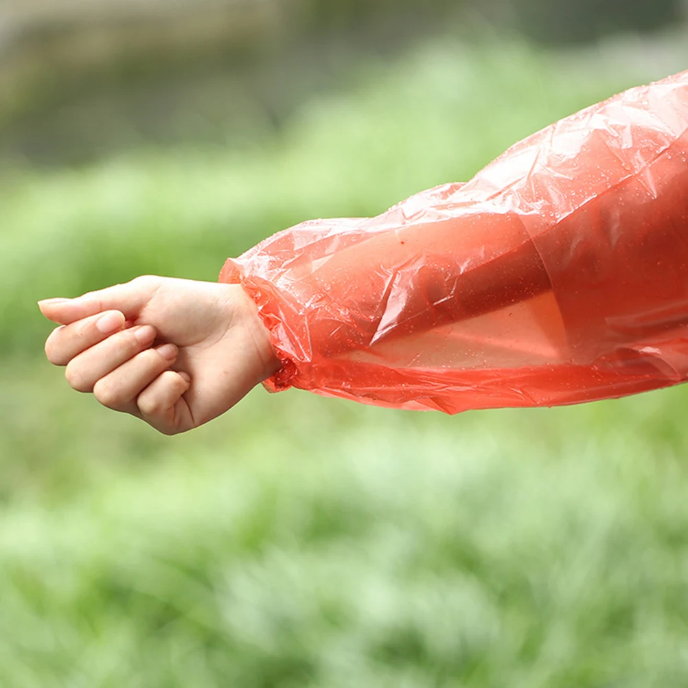 

6pcs Disposable Raincoat Adult Waterproof Thicken Hooded Emergency Raincoat For Outdoor Travel Camping Hiking Lightweight