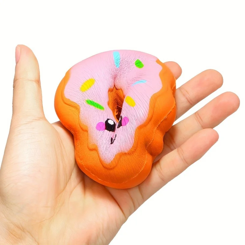 New 3.94Inch Cute Donut Food Squishy Slow Rising Scented Squeeze Toy Exquisite For Kids Xmas Holiday Gifts