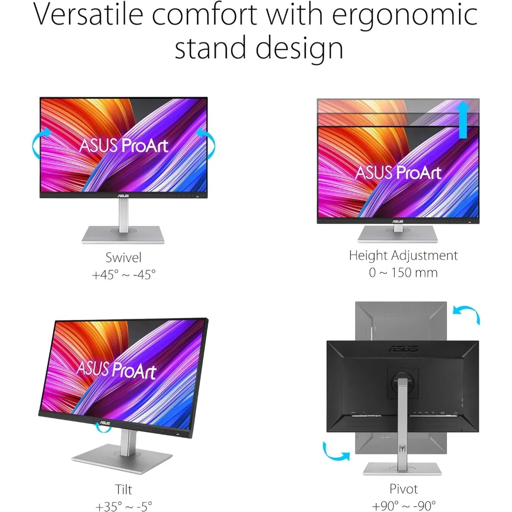 จอแสดงผล proart 27 ”1440P จอภาพมืออาชีพ (PA278CGV) - IPS, QHD (2560x1440), 144Hz, 95% DCI-P3