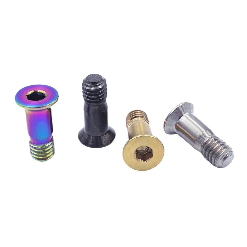 M5x14.2 Hex Socket Titanium Alloy TC4 M5 Gear Derailleur Guide Pulley Screw Bolt Full Thread M5*14.2 TC4 Screw Hand Tighten