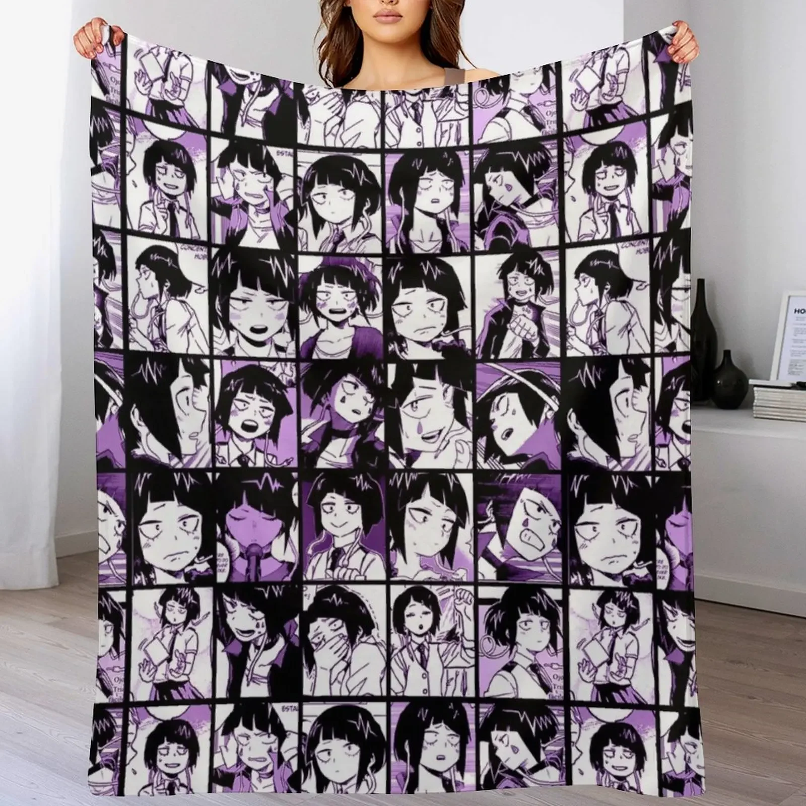 Jirou Kyouka Collage Throw Blanket Soft sofa bed Bed Fashionable Blankets