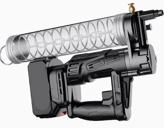Power Tools In Electrical - 電動ショベルデジタル電動24Vコードレスグリースガンポンプ電動工具リチウム電池12000 PSI