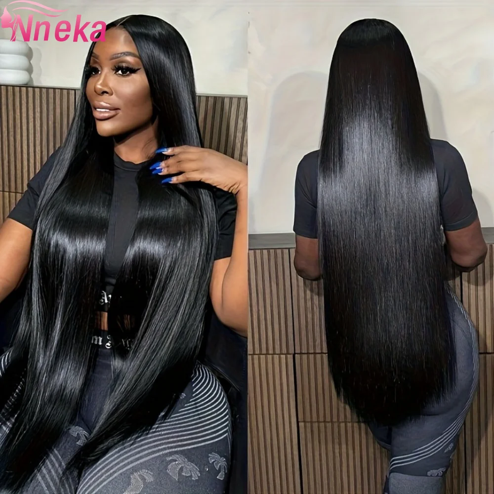 30 Inch 13x4 13x6 HD Transparent Bone Straight Lace Front Wigs 5x5 Glueless Straigh Wigs Human Hair For Black Women Brazilian