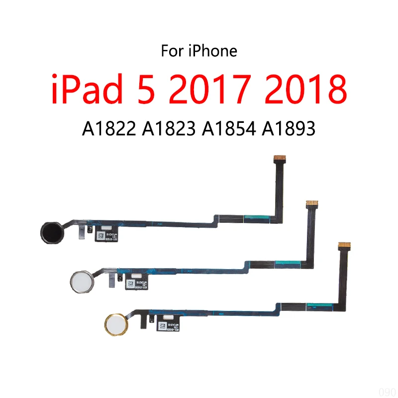 Home Button Fingerprint Scanner Touch ID Menu Return Sensor Flex Cable For iPad 5 A1822 A1893 2017 2018