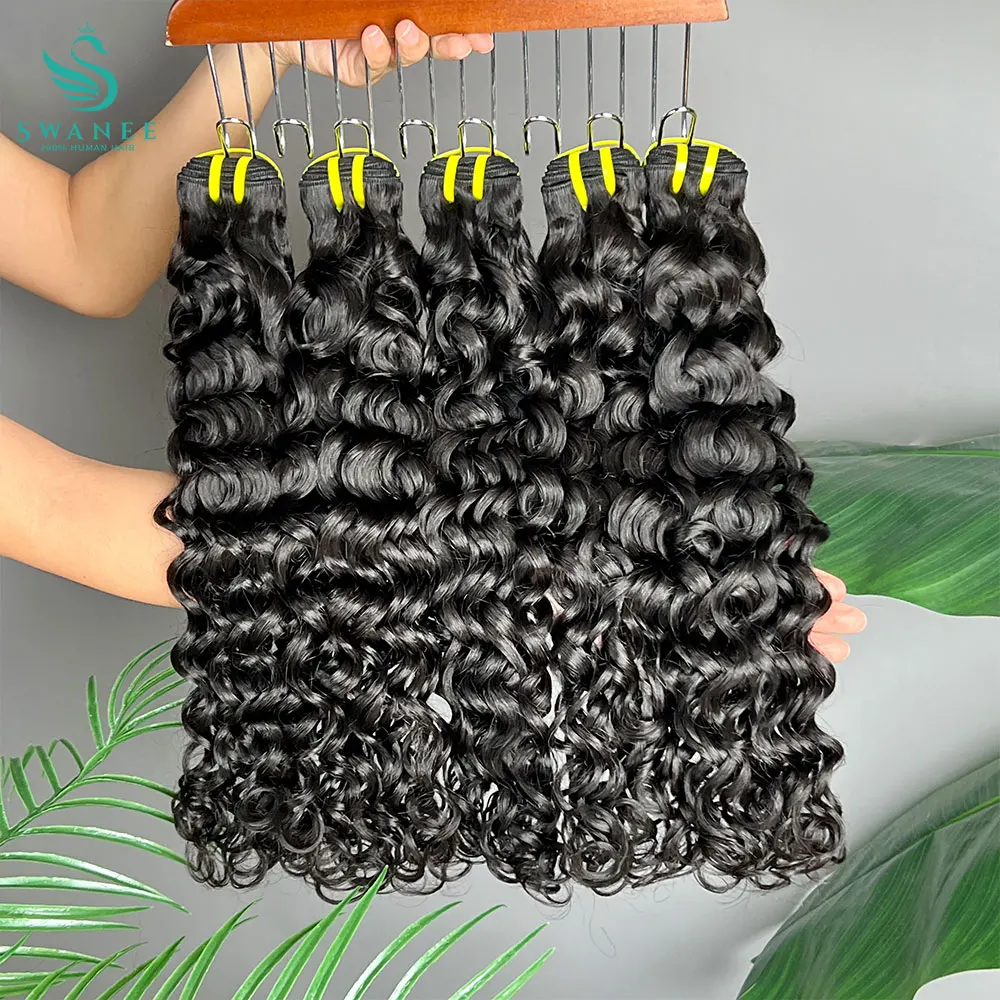 

Натуральные волосы 100% человеческие, волнистые, пучки из натуральных волос, кудрявые пучки, необработанные, натуральный цвет, 10-30 дюймов, 1/3/4 пучка