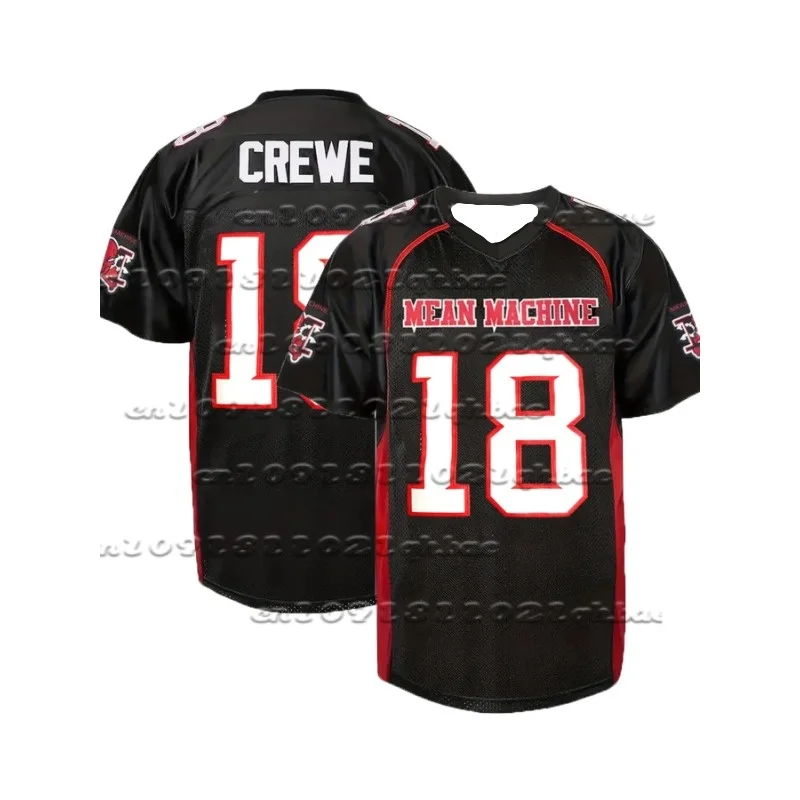 25-26 قميص كرة القدم الأمريكية العصرية يعني آلة 18 Crewe قميص كرة القدم الرياضي الرجال التجفيف السريع تنفس بدلة سباق #2