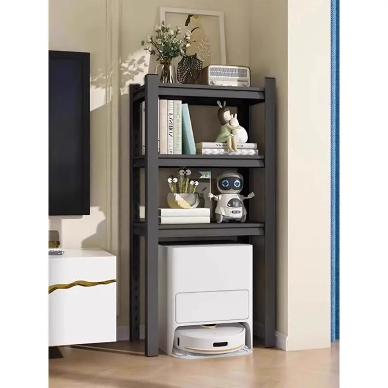 Iron Storage Stand for Robot Vacuum, Under Bed / Bedside / Kitchen, Cat Litter Box Holder, Rental Home Organizer