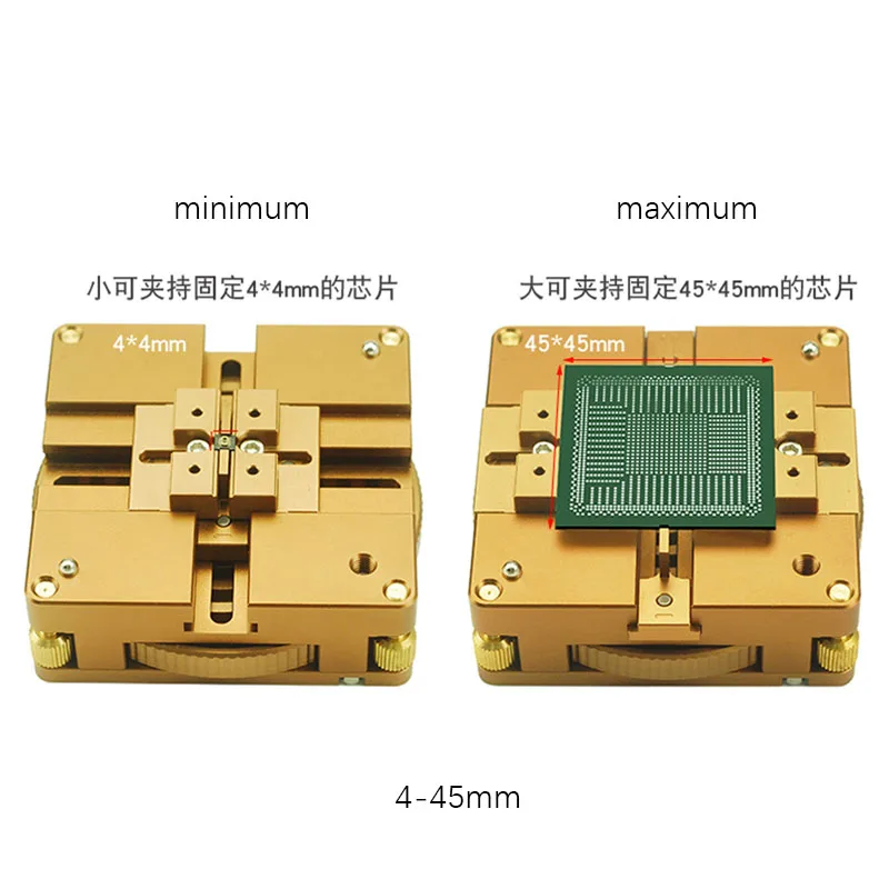 Universal adjustable BGA stencil holder with 12Pcs BGA reballing stencil for Mobile Phone laptop CPU IC Chip BGA rework station