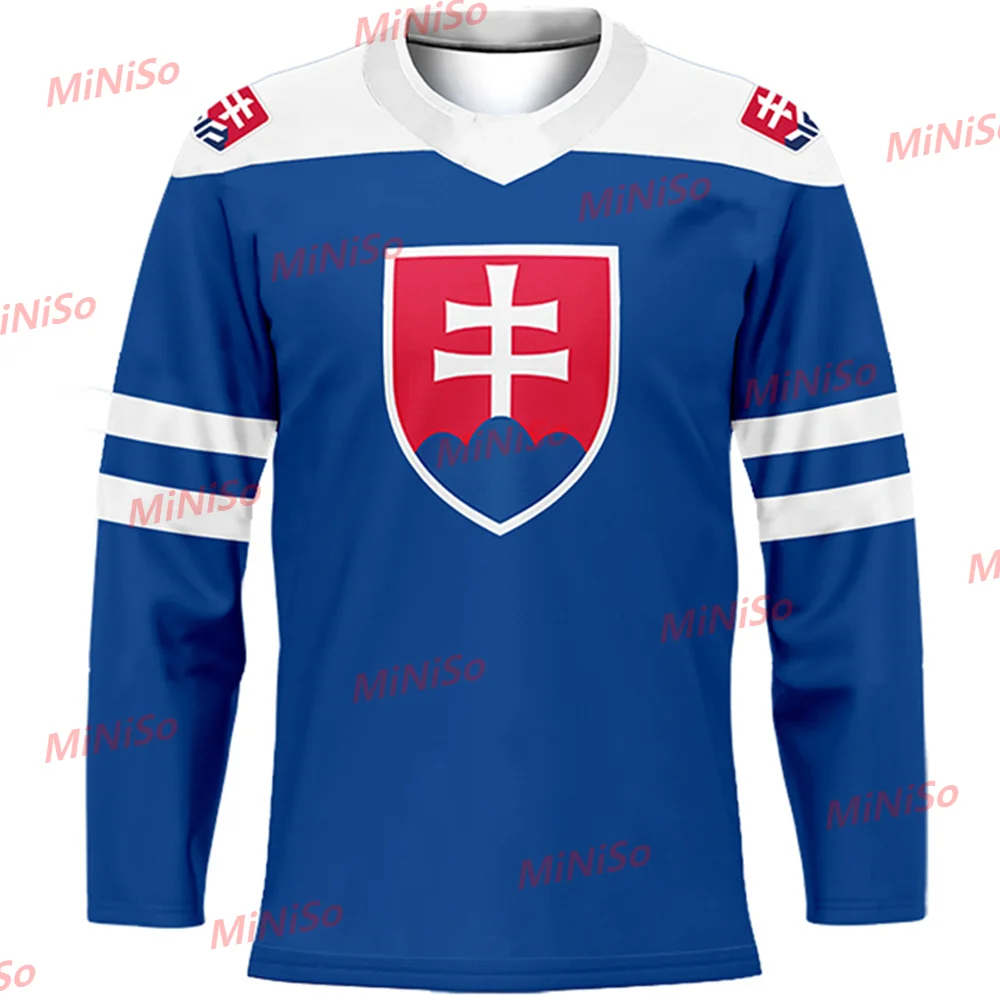 Tipos Extraliga EHL 2024 Czechoslovakia Ice Hockey Jersey National Team Sports 3D Printed Long Sleeve IIHF Adult/KIDS