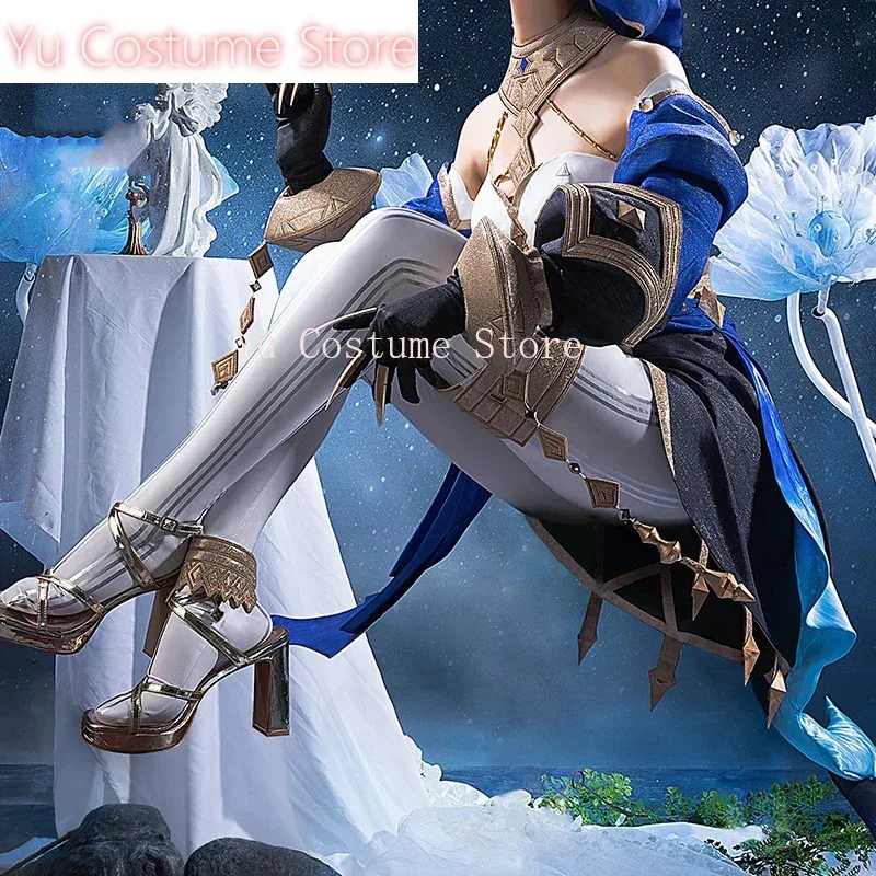 Yu Anime!Genshin Impact Layla Exotic Game Suit Gorgeous Dress Uniform Cosplay Costume Halloween Party Role Play Outfit Womena;3,