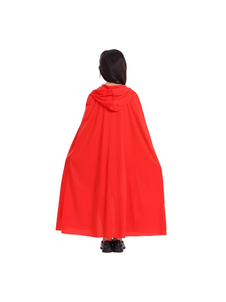 Halloween Children's Little Red Riding Hood Set with Plaid Skirt Performance Costume Role-playing Cosplay Children's Wear