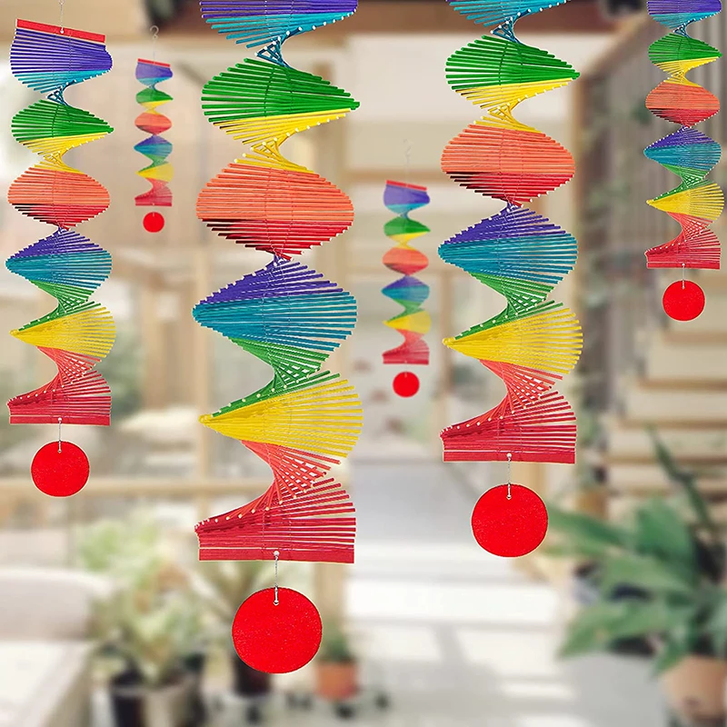 Rainbow Windmill Decoration Quality Materials Garden Decoration