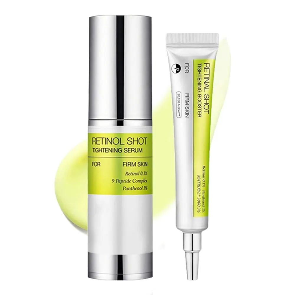 Anti-Aging Retinol Tightening Serum with 0.1% Retinol 9-Peptide Complex Panthenol Face Treatment Wrinkle Reduction Skin Firming