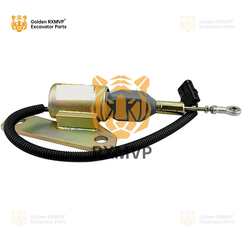 24V Fuel Shut Off Solenoid Valve SA-4959-12 3358076 Compatible With Cummins Engine 6BT Compatible With Caterpillar Excavator