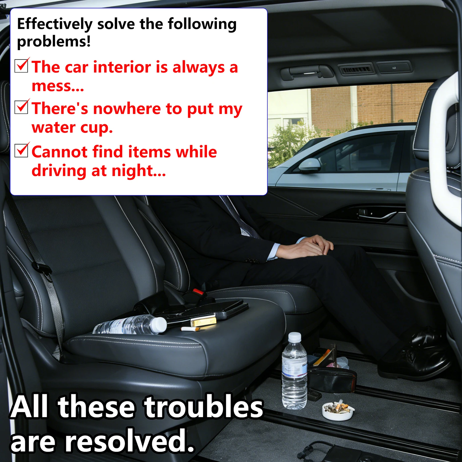 For Universal Car Armrest Box 5cm Drink Holders Storage Slot Car Interior Armrest Box
