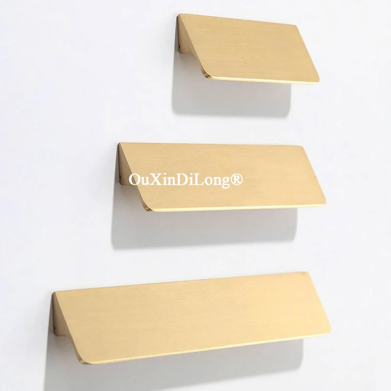 High Quality 4PCS Solid Brass Lengthen Furniture Handles Drawer Pulls Cupboard Wardrobe Dresser Closet TV Cabinet Pulls Pens