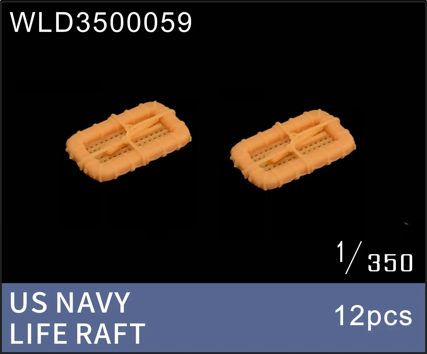 

WULA MODELS WLD3500059 1/350 SCALE US NAVY Life Raft 3D-Printed Parts