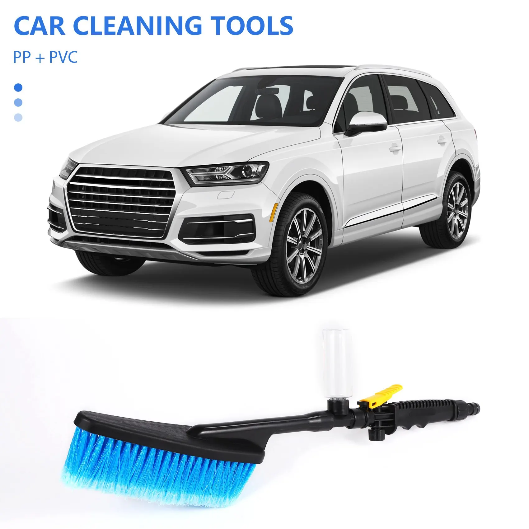 Car Wash Brush Water Spray Cleaning Tool Soft Bristle Long-handled Duster