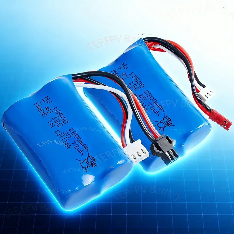 18500 Rechargeable Battery 7.4V 2800mAh 15C High Rate Suitable for RC Remote Control Car Off-road Vehicle High-speed Car Battery view 4