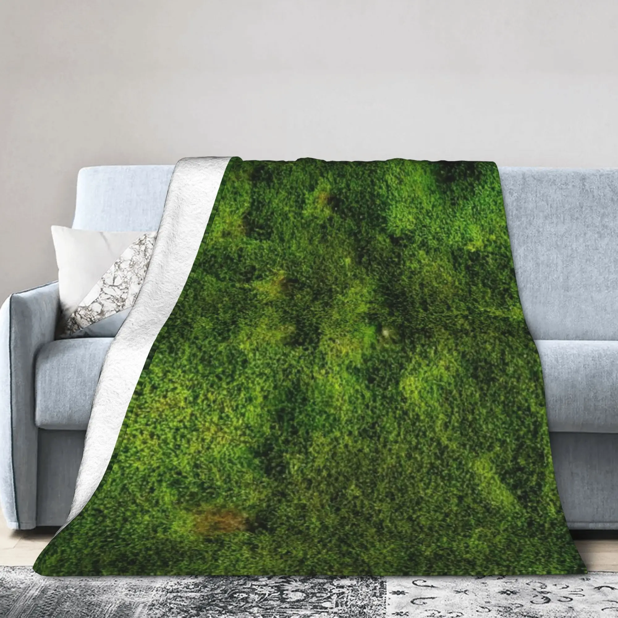 Grass Battlemat Grassland Land Greenery Accessories Blankets Ultra-Soft Coral Fleece Plush  Throw Blankets Cozy Bedding Throws