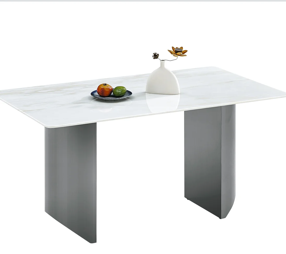 # Newly Designed Minimalist Nordic-Style Marble Dining Table And Chair Set 4-Seater Durable Modern Living Room Furniture