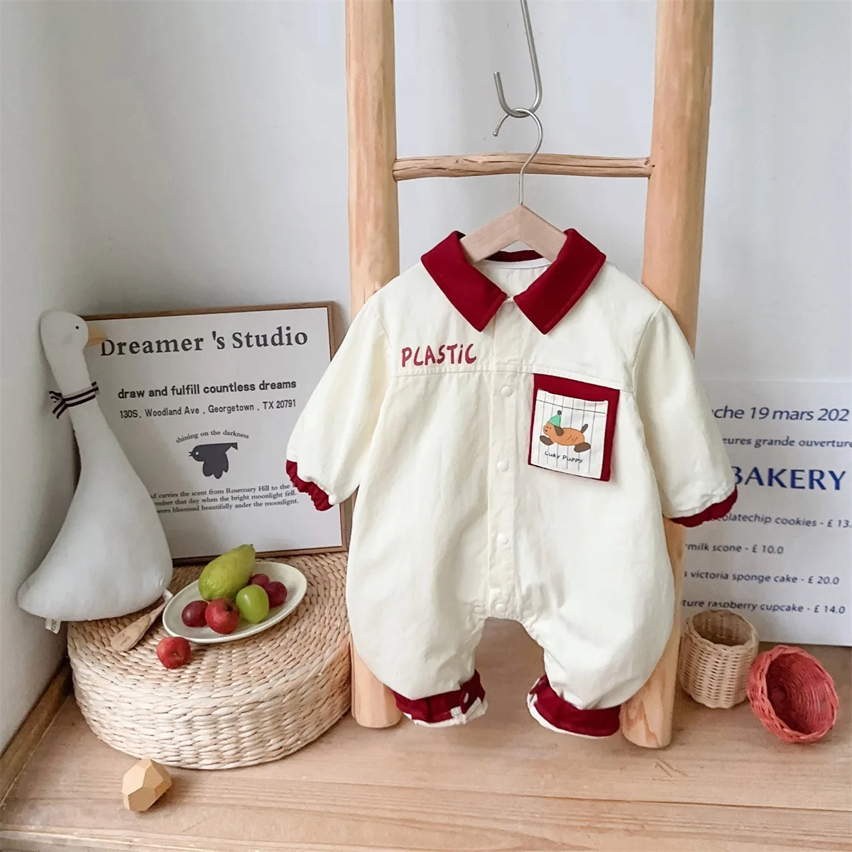 

Ins New Autumn Infant Baby Boys Jumpsuits Car Print Long Sleeved Kid Boys Rompers 0-2Y Turn Down Collar Newborn Boys Bodysuits