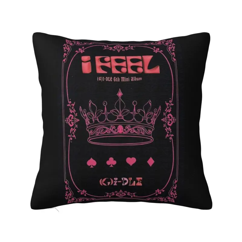 Dance-pop Kpop (G)I-DLEs Cushion Cover Decorative Minnie, Soyeon, Yuqi, and Shuhua Throw Pillow Case for Car Double-sided