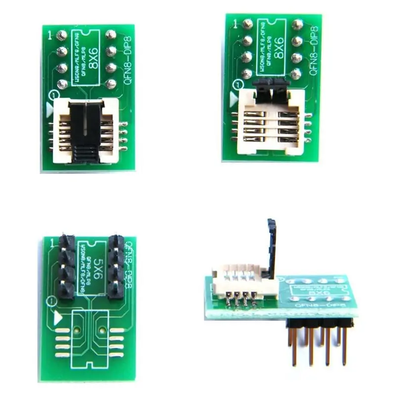 ABGI-For With RT809H RT809F T48 T76 Ect Compatible DFN8/WSON8/MLF8 To DIP8 Socket Adapter, 6X5mm And 6X8mm IC Programmer Convert
