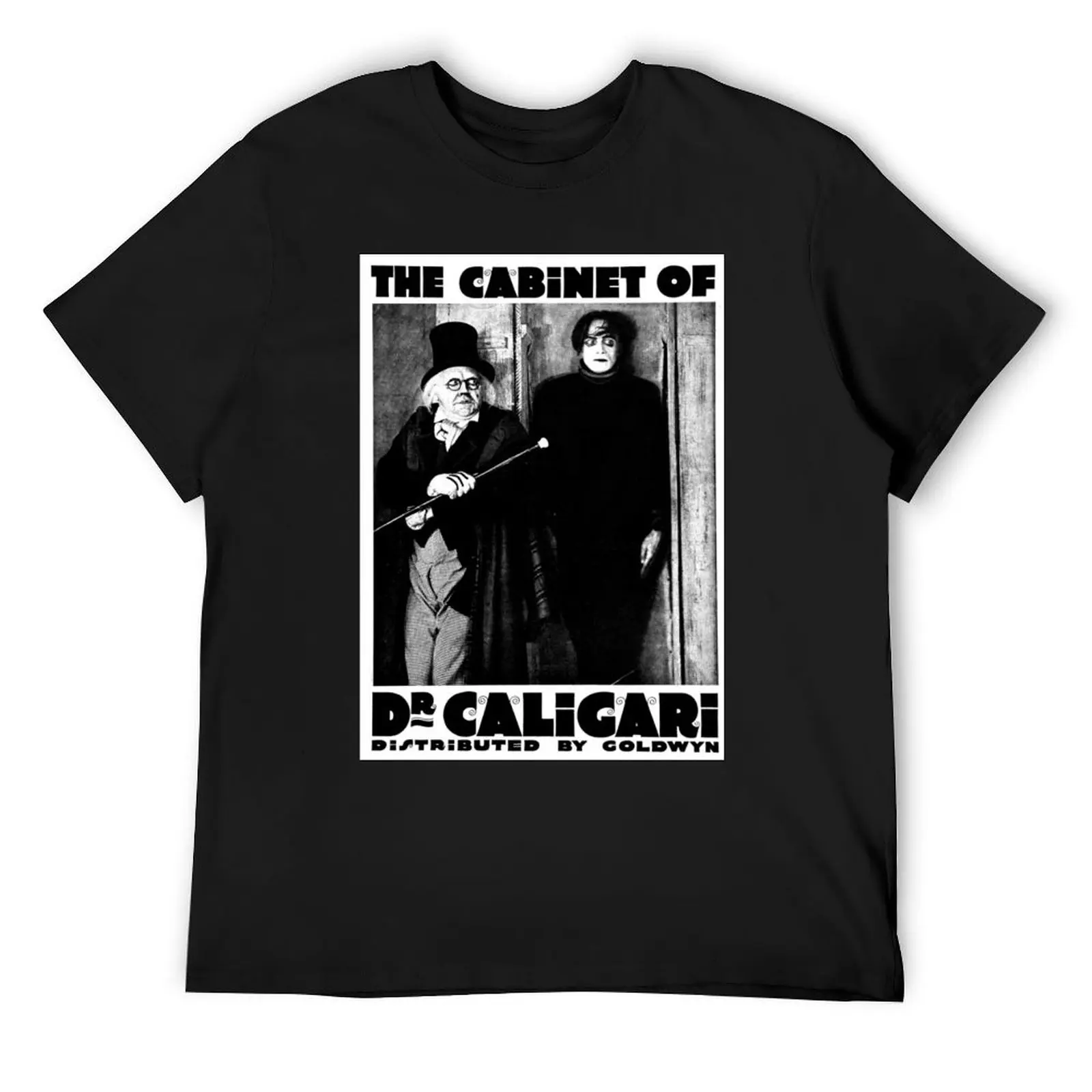 Caligari Poster b/w with lettering T-Shirt summer clothes summer tops heavyweight t shirts for men