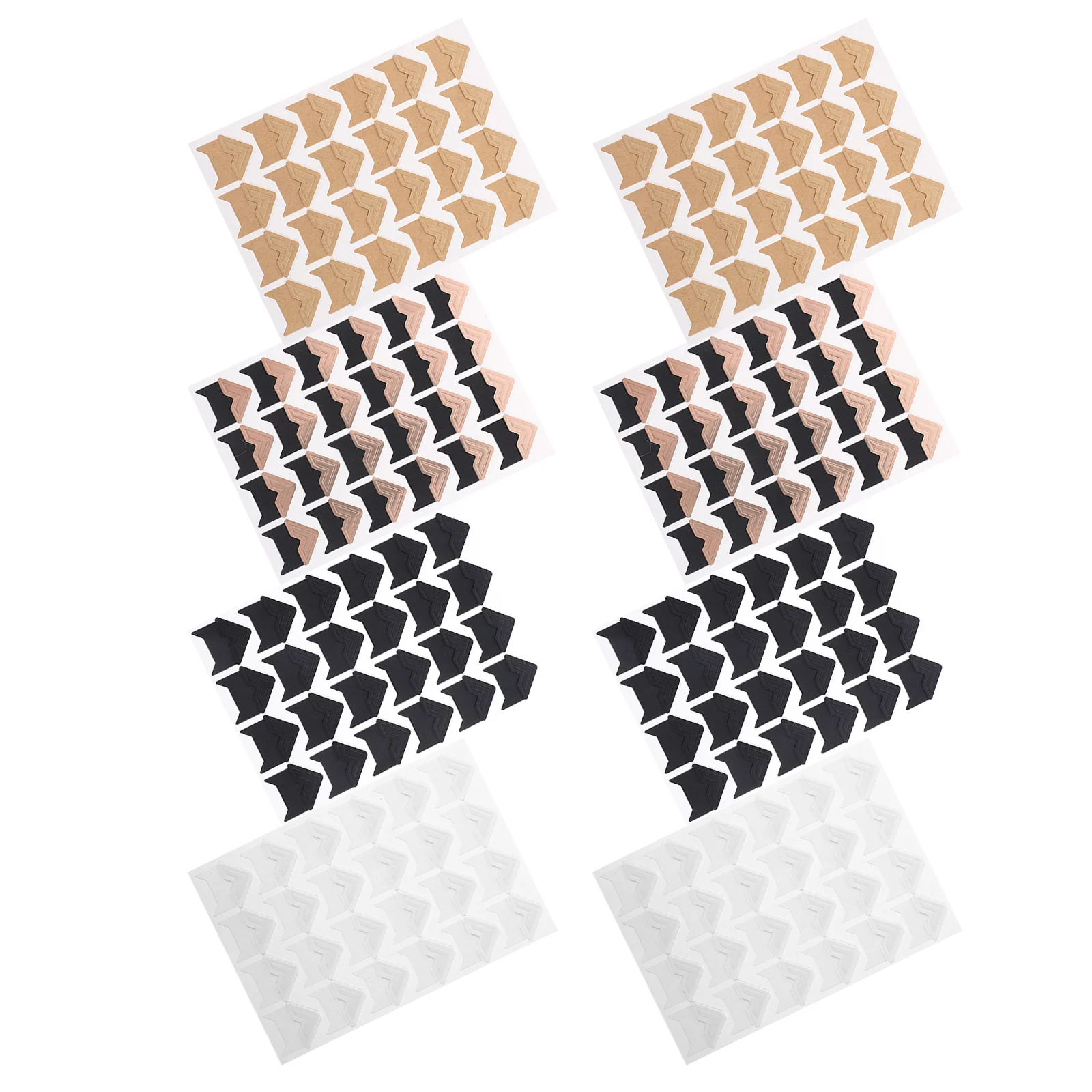 

192pcs Retro Photo Corner Stickers Self Adhesive Scrapbook Supplies Vintage Album Decorative Tabs For Diy Memory Book Craft