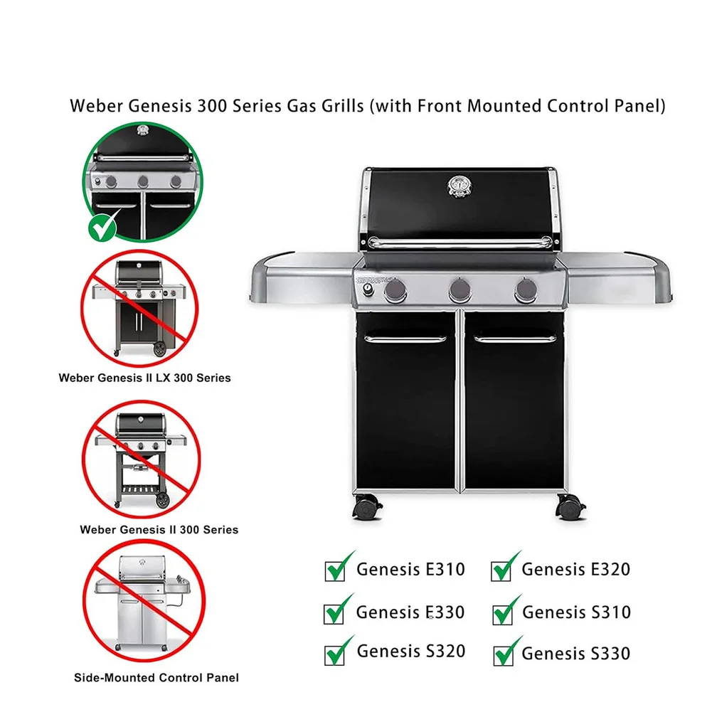 BBQ Grill Components Gas Grill Replacement Outdoor Cooking 4 Piece Set Efficient Heat Distribution High Performance As Shown