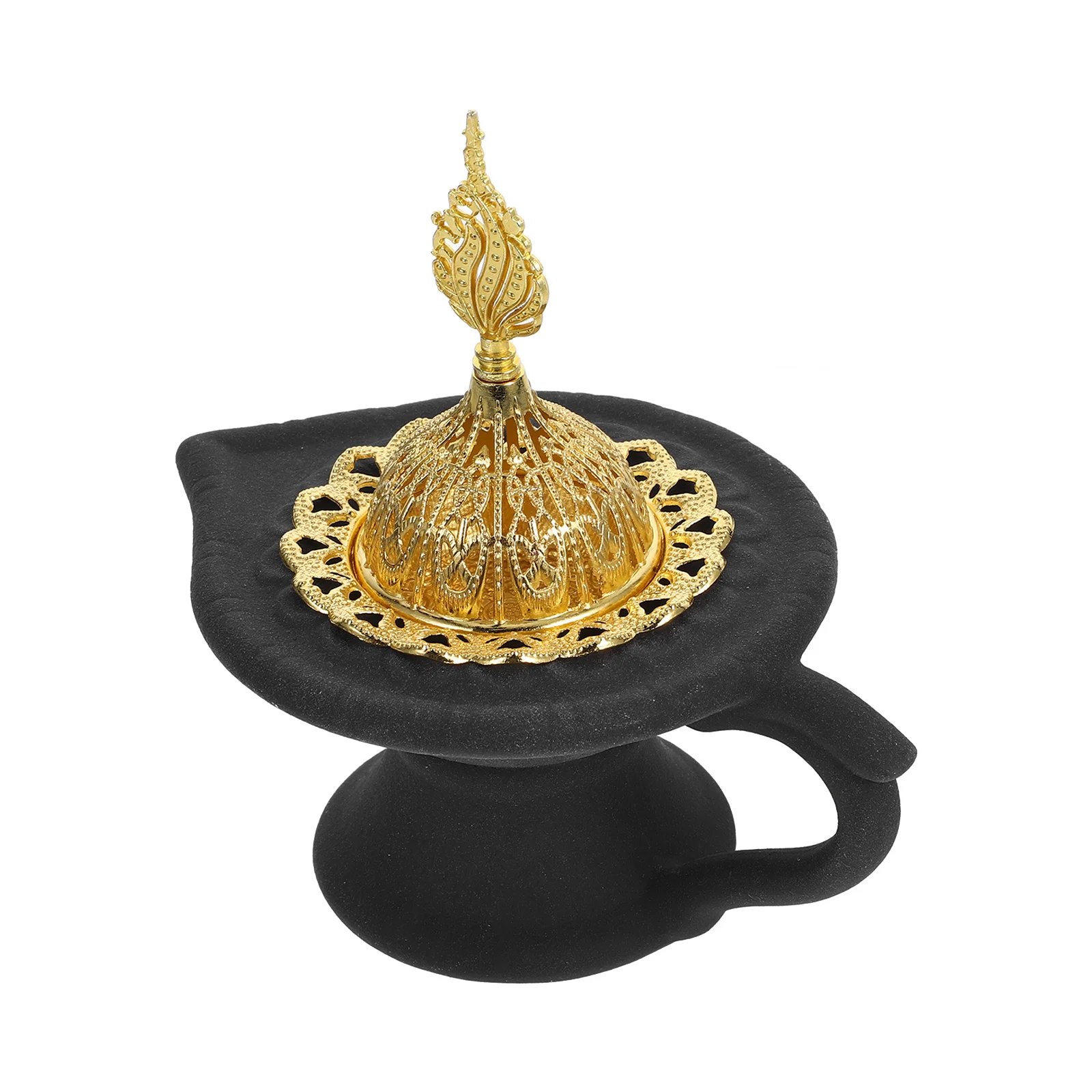 

Middle Eastern Incense Burner Arabic Censer Ceramic Metal Easy Clean Desktop Incense Holder Home Office Decorative Aromatherapy