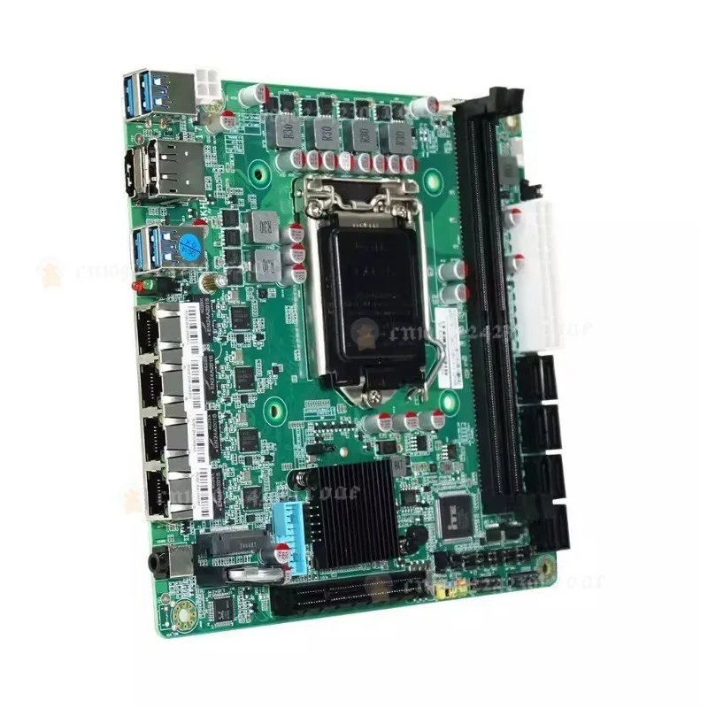 N100 Low Power ITX Motherboard Industrial Computer 6-Bay 4-LAN Soft Router NAS Storage Server 12Th Gen N150 view 5