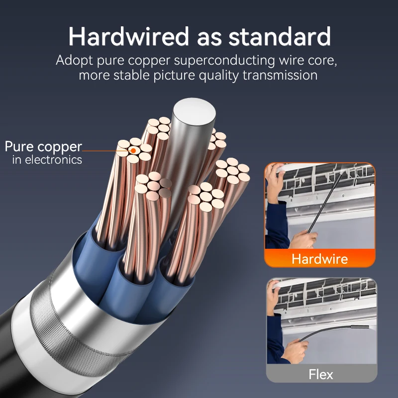 KERUI 2MP Endoscope Camera 4.3 IPS Screen Dual/Single Lens Waterproof Camera Borescope for Pipe Inspection Car Repair