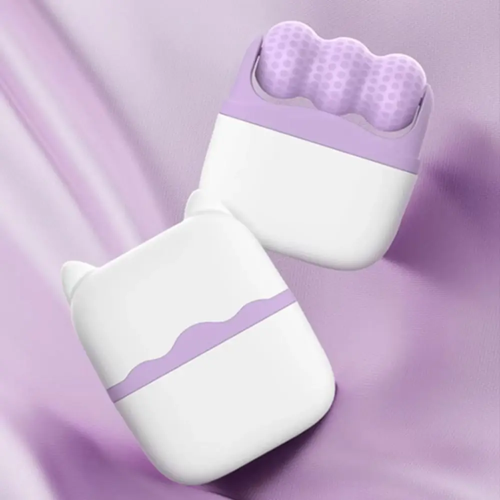 

2 In 1 Face Massage Roller W and V Ice Shaping Handheld Ice Facial Roller Double Headed Cold Compress Skin Cooling Massager