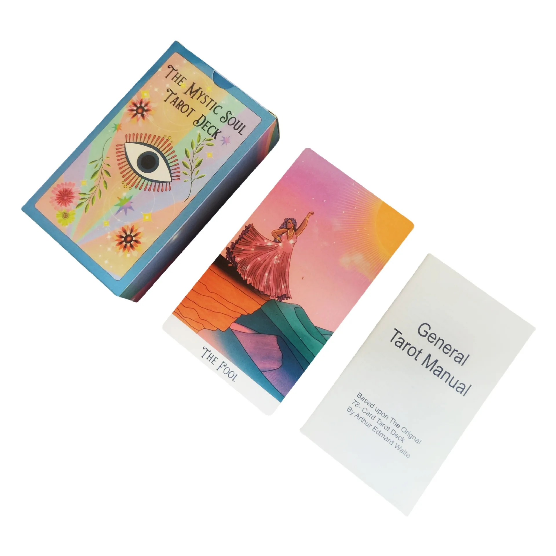 

Колода Таро Мистической Души 12x7 см, 78 шт., английская версия, гадальные карты Таро с путеводителем для начинающих