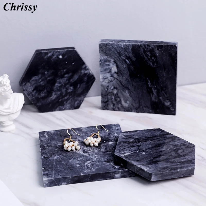 

Marble Jewelry Display Stand, Scandinavian Earring Necklace Holder, Modern Photo Prop & Organizer
