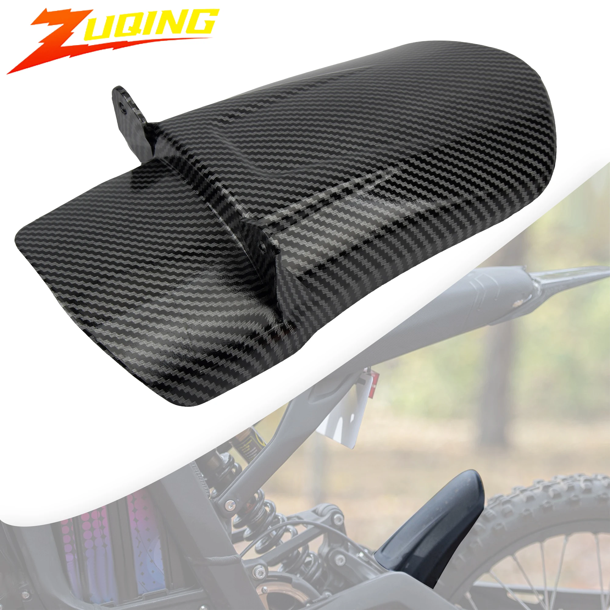 ‌ Für Surron Light Bee S X Motorrad Hinterer Kotflügel aus Kohlefaser Offroad-Motocross-Zubehör Dirt Bike Schutzabdeckung