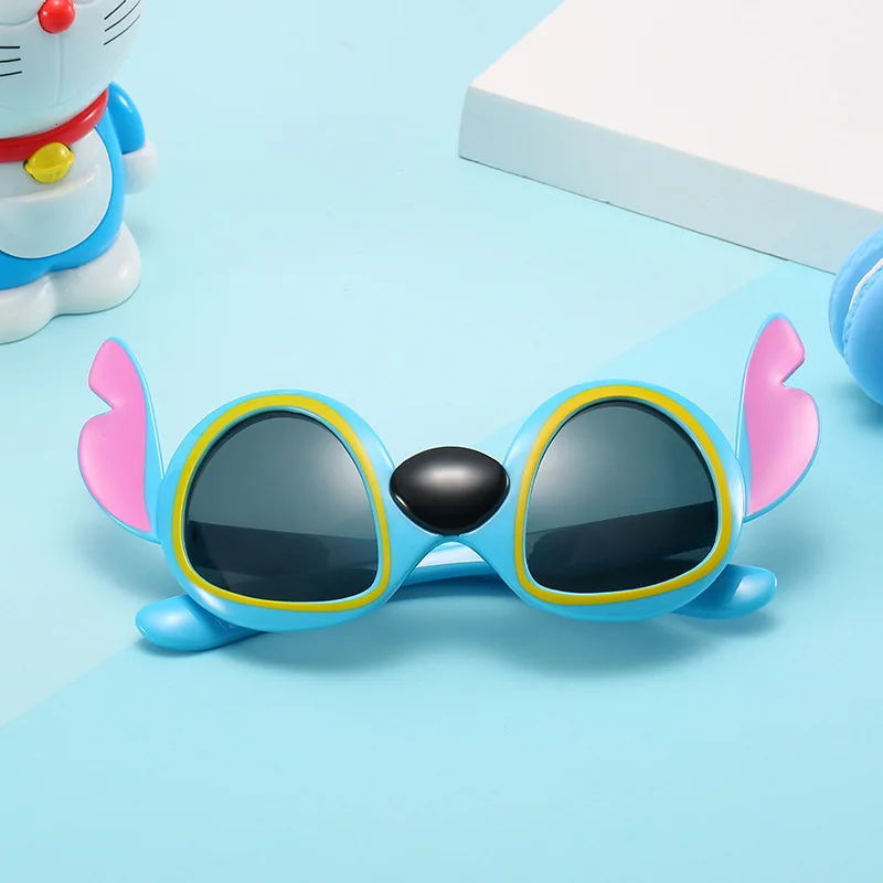 Disney Stitch Sunglasses Cartoon PVC Glasses Anime Figures Children Boys Girls Sunglasses Cute Decoration Kids Toy Gifts